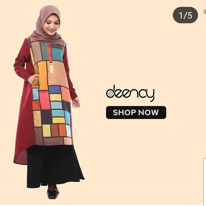 Tunik Casusl Raras warna Maroon / Merah sz S M L by Deenay Signature