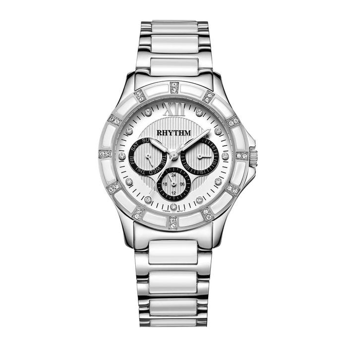 Jam Tangan Wanita Ceramic RHYTHM F1201T01