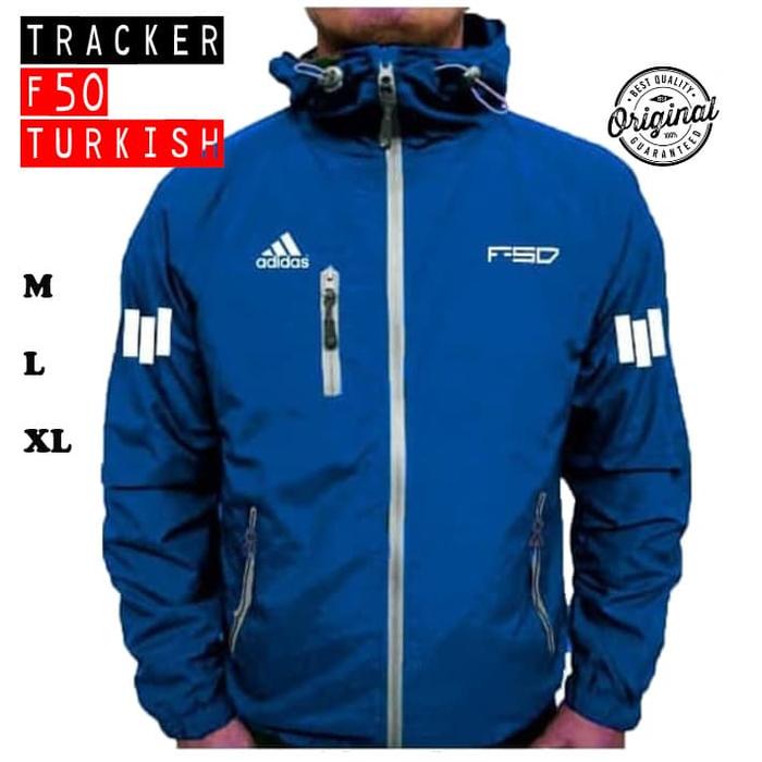 Jaket Pria Parasut Adidas F 50 Model Sport Tracker Warna Turkish