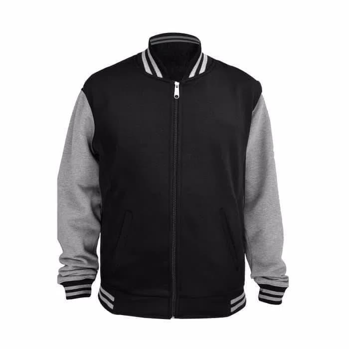 jaket kulit pria,Jaket Varsity , Jaket pria Baseball Varsity polos 1