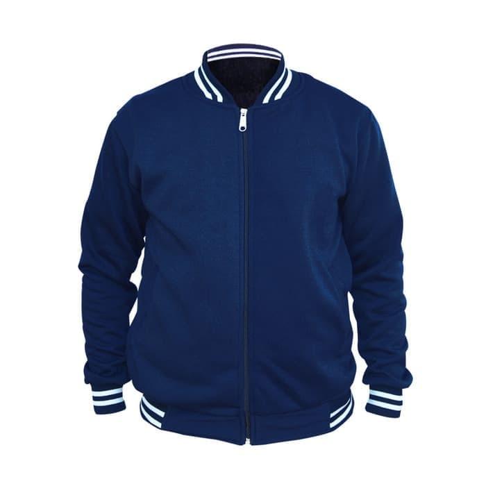 jaket kulit pria,Jaket Varsity , Jaket pria Baseball Varsity polos 5