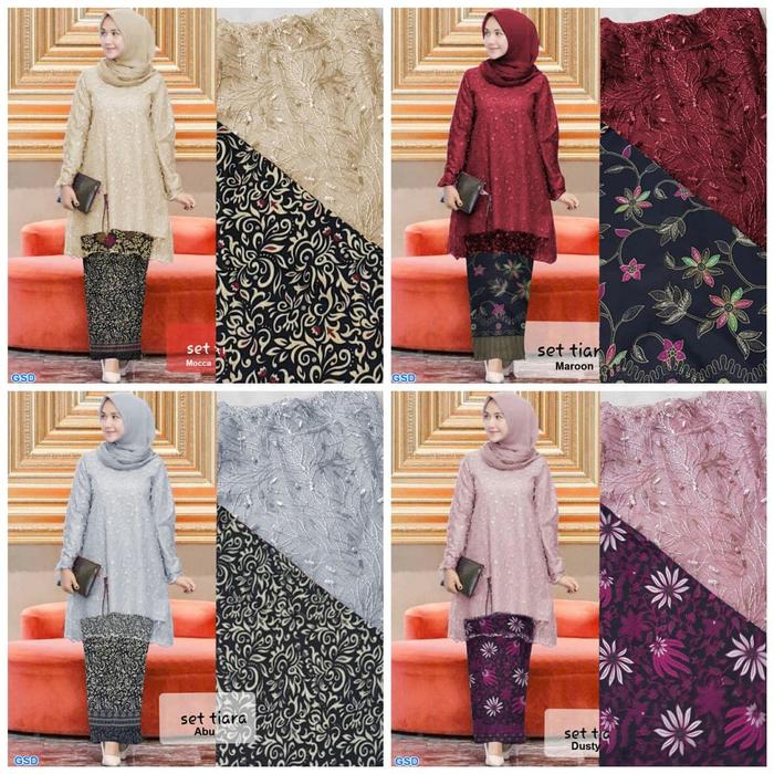 Setelan tiara/setelan batik/setelan gamis batik/setelan batik syari