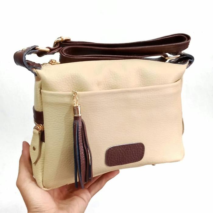 TAS SELEMPANG KULIT WANITA KECIL MURAH KULIT SAPI ASLI PAPIRUT