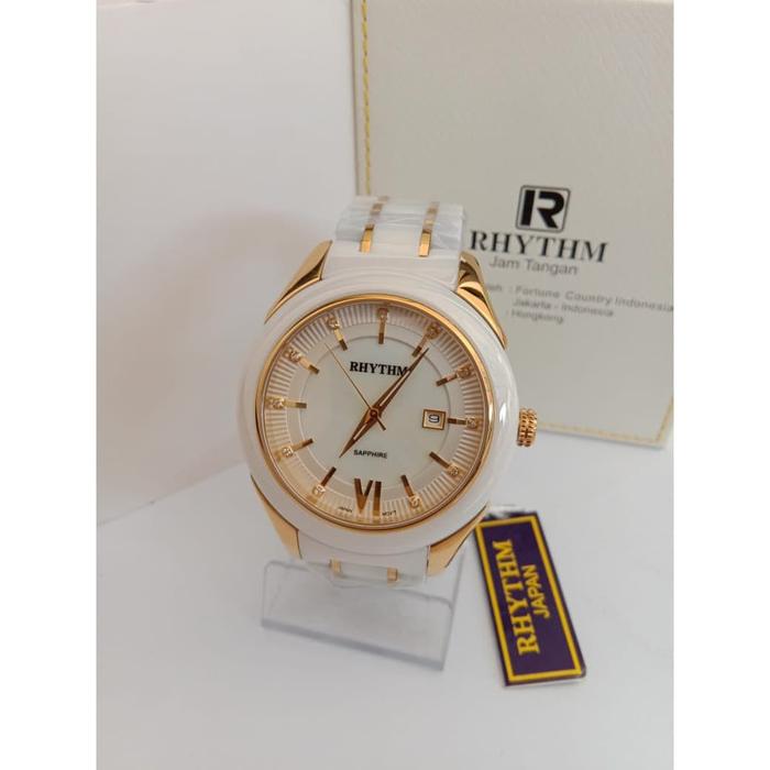 JAM TANGAN RHYTHM C1404T04 PRIA SAPPHIRE ROSEGOLD WHITE ORIGINAL