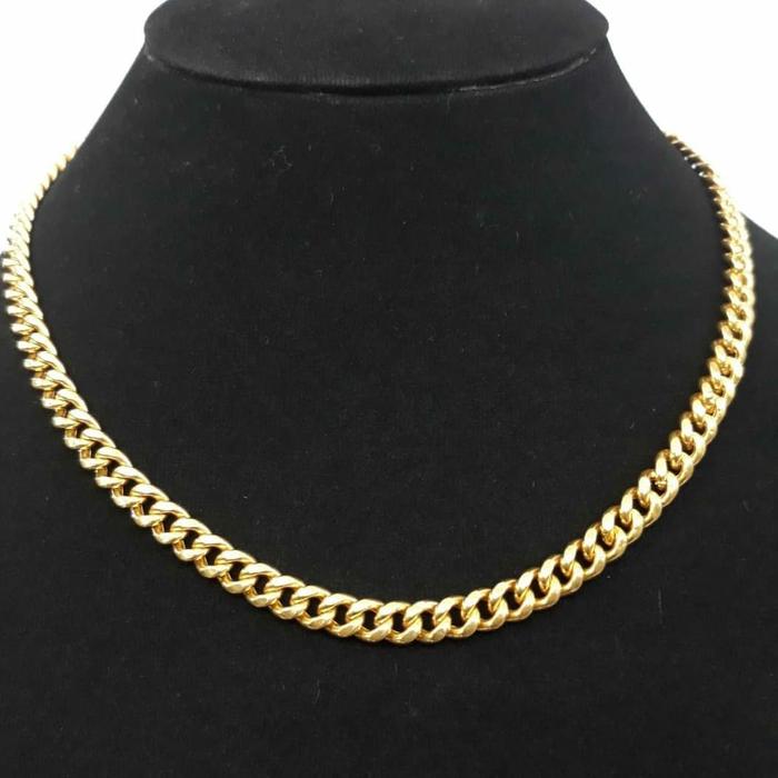 DLM154KLDLM KALUNG RANTAI HULU EMAS KUNING ASLI FASHION PRIA KADAR 700