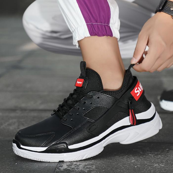 Sepatu Sneakers Olahraga Lari Superme Bahan Korea Fashion