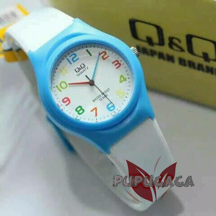 Jam Tangan Anak & Wanita Q&Q VQ86J Original VQ86 Putih biru