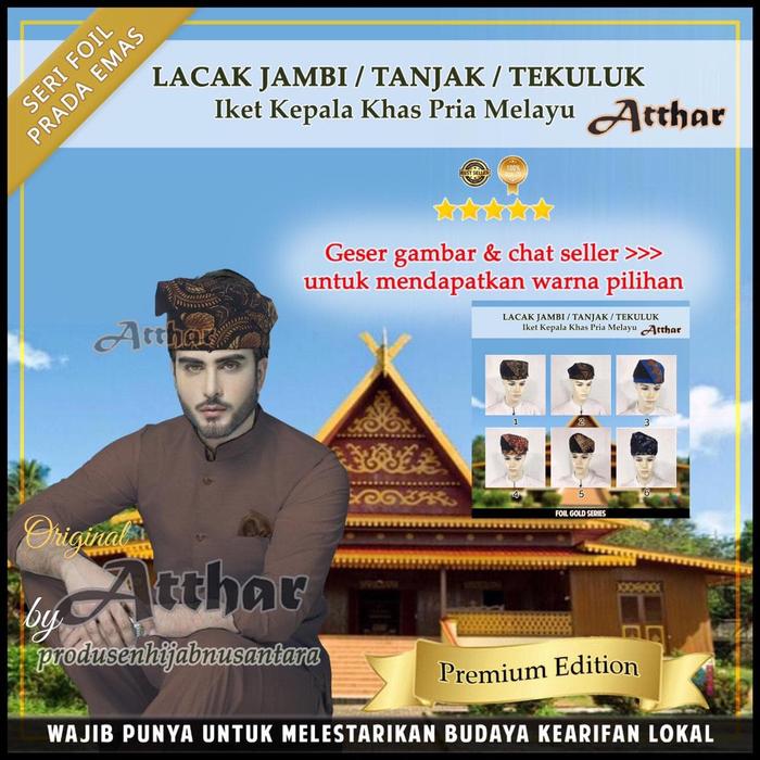 Grosir Terlaris Premium Iket Kepala Melayu Lacak Jambi Tanjak Tekuluk
