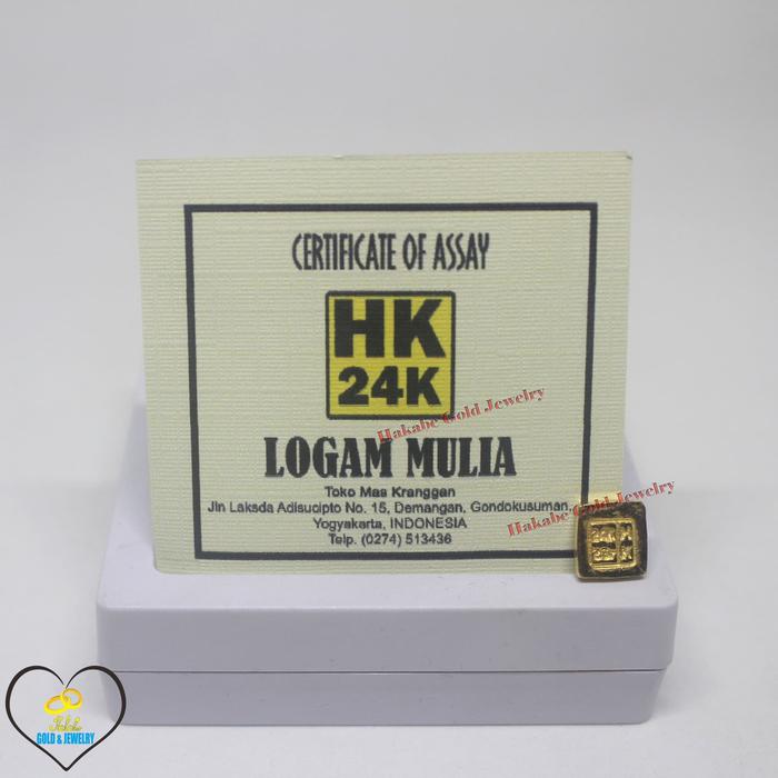 Emas Batangan HK Logam Mulia 24K Gold Bar Gold Fine Gold 2 Gram