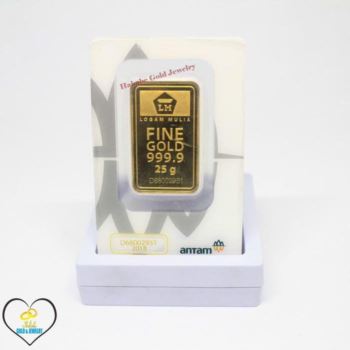 Emas Batangan ANTAM Logam Mulia 24K Gold Bar Gold Fine Gold 25 Gram