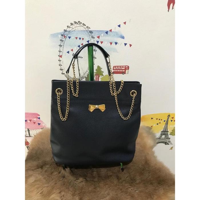 NINA RICCI ORIGINAL PRELOVED SLING BAG / HANDBAG WARNA BIRU TUA