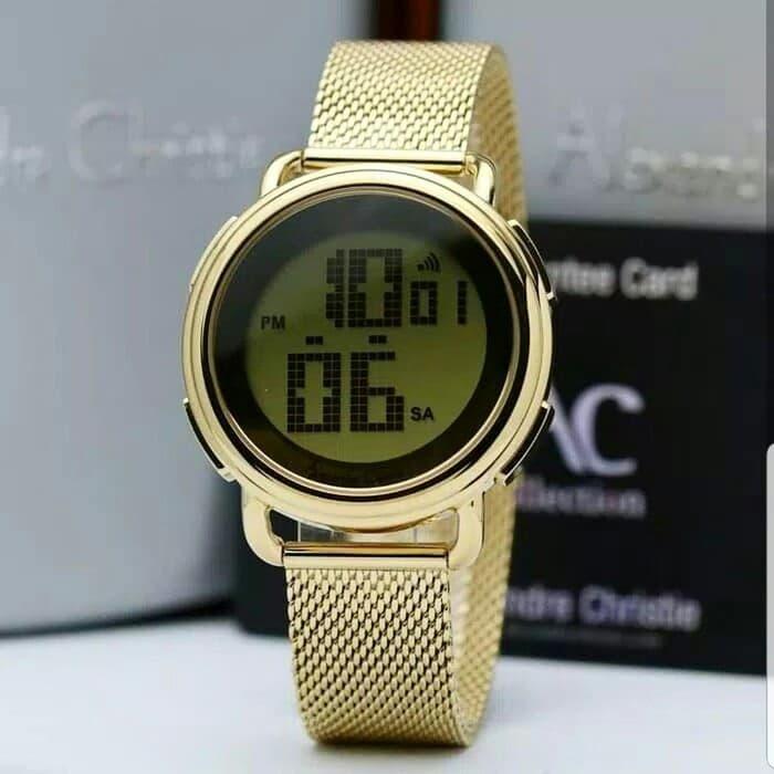 JAM TANGAN WANITA ALEXANDRE CHRISTIE AC9227 ORIGINAL FULL GOLD