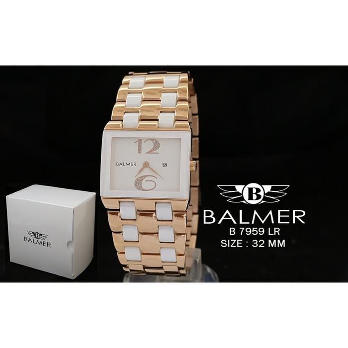 Balmer 7959 jam tangan wanita casual rantai stainless keramik original water resistant  Watches