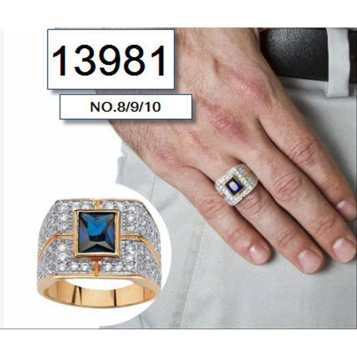 Cincin Pria Permata Emas Berlian Imitasi Korea