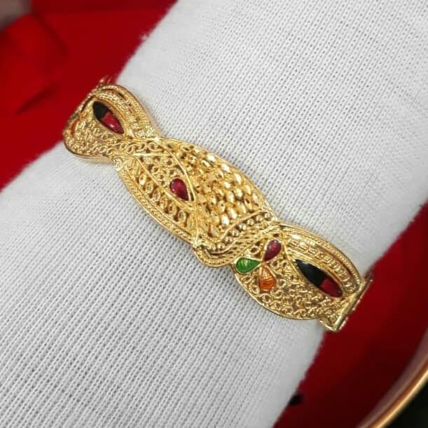 DLM74GLDLM GELANG EMAS KUNING GELANG DUBAI MEKKAH ASLI ANTIK ARAB BARU