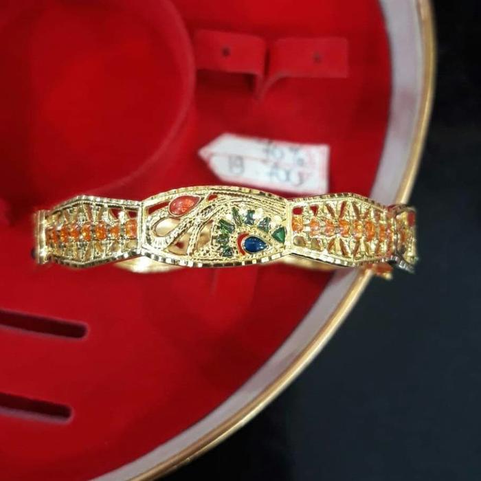 DLM73GLDLM GELANG EMAS DUBAI MEKKAH GELANG EMAS ARAB ASLI ANTIK BARU