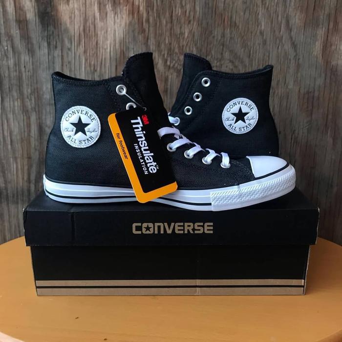 Converse CT All Star Denim Black White 3M Thinsulate Isolant