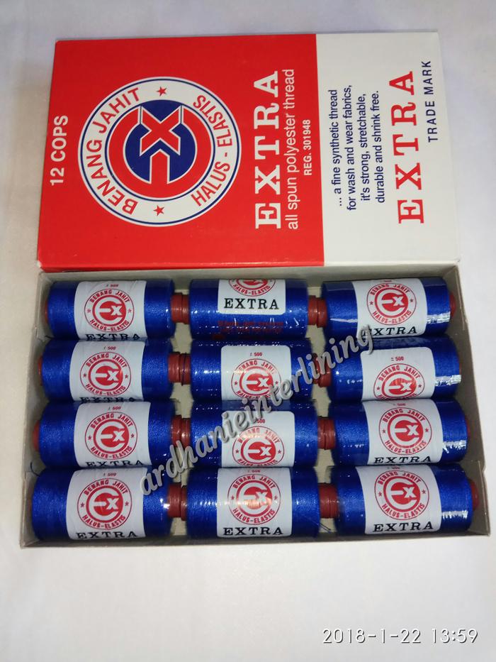 benang jahit extra biru bca - Navy