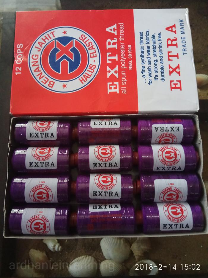 benang jahit Extra ungu tua