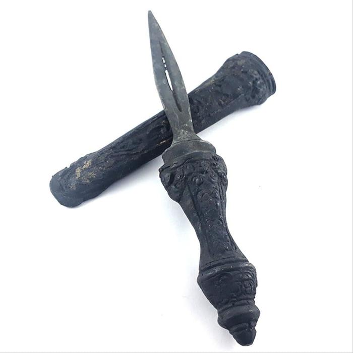 Keris Tombak Klewer Hitam Combong Antik Unik Murah