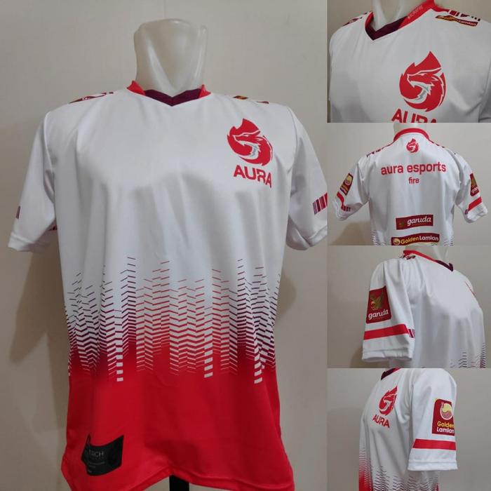 Baju Kaos Jersey AURA FIRE ML, FREEFIRE, PUBGM Free Nickname