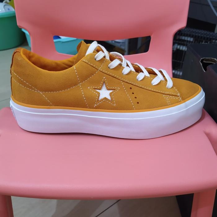 CONVERSE ONE STAR PLATFORM OX FIELD YELLOW