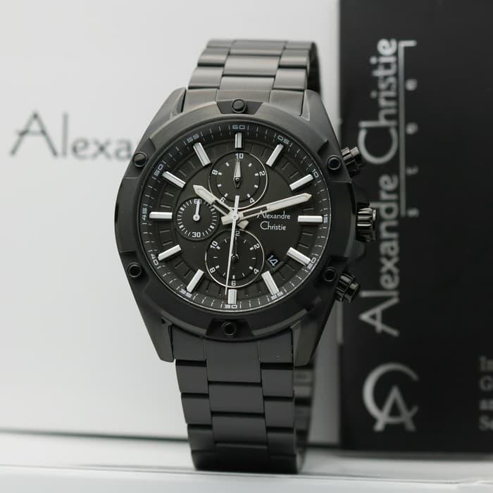 Alexandre Christie AC 6524 Full Black - Jam Tangan Pria Original