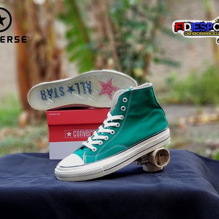 Sepatu Converse Allstar 70s Premium High Hijau Sol Bening Made Vietnam