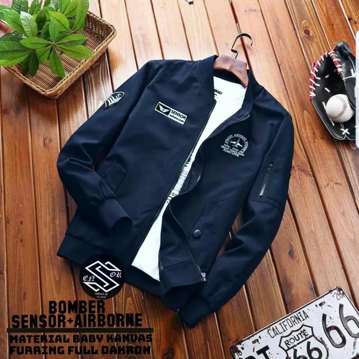 Jaket Bomber Pilot + Airborne - Jaket Outdoor - Jaket Bomber Sensor