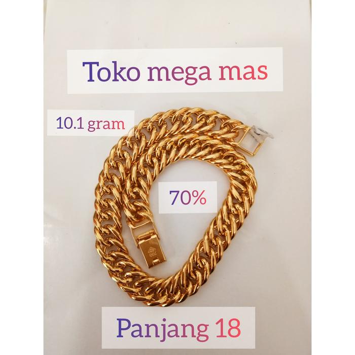 Gelang model rantai emas asli UBS700