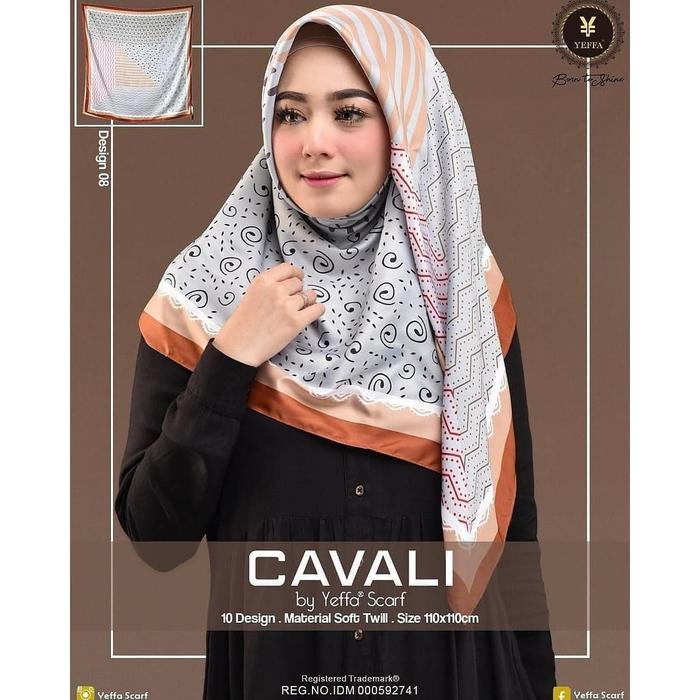 Kerudung Hijab Jilbab Segiempat Motif Cavali by Yeffa Scarf