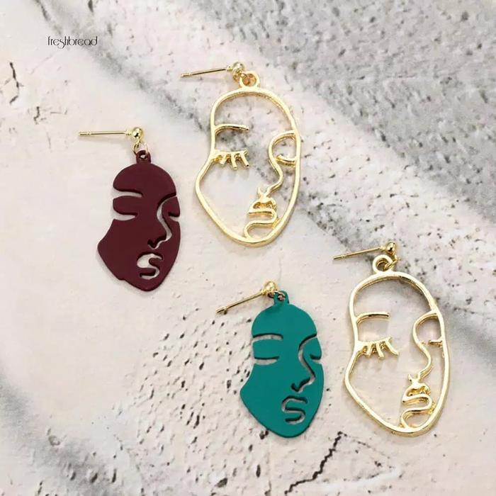 anting korea style 2 hijau tosca