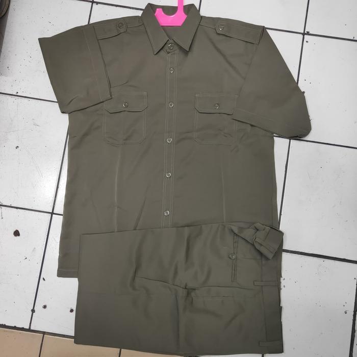 baju seragam pdh satpol PP bahan maxi lengkap dengan bet
