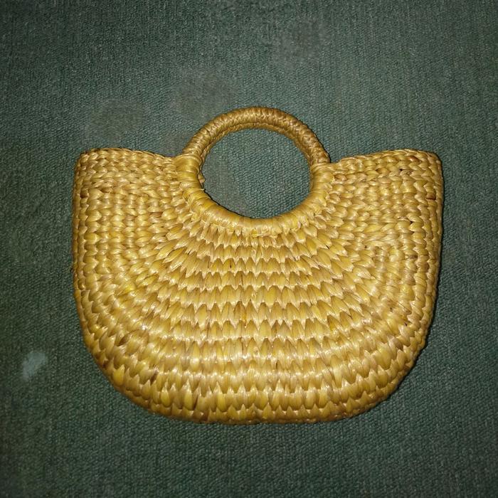 TAS HANDBAG ANYAMAN IMPORT - SECOND
