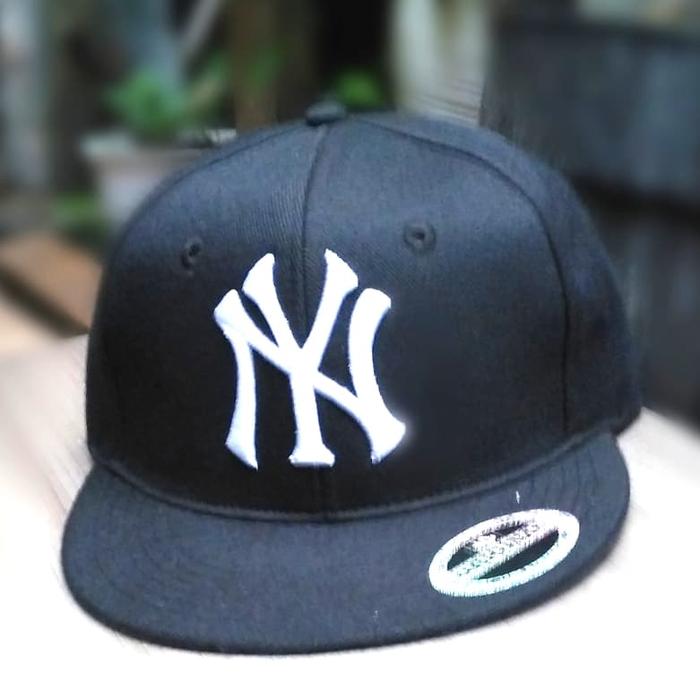 Topi NY Topi Baseball NY Topi Hiphop NY Topi New York Hitam Putih