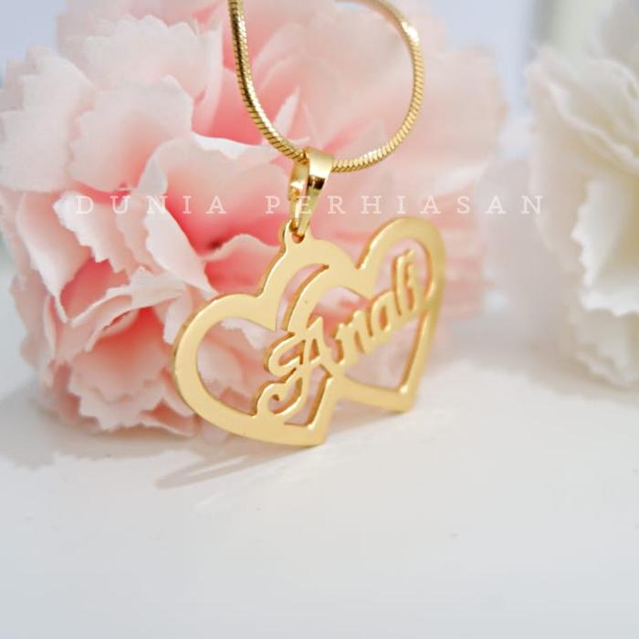 Kalung Nama Custom Gold 24K / Perhiasan Nama Gold 24K