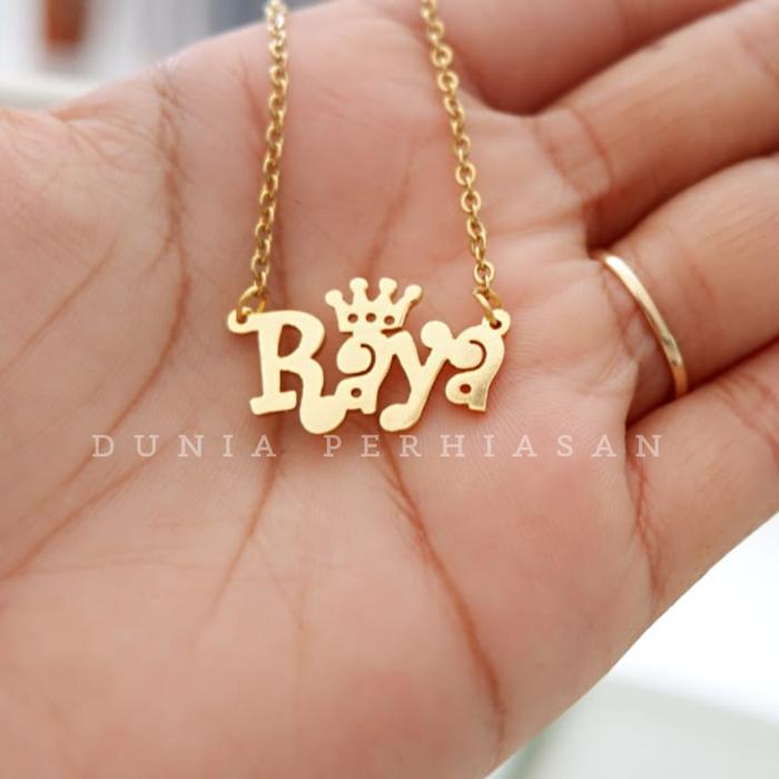 Kalung Nama Gold 24K Custom/Perhiasan Nama Gold 24K