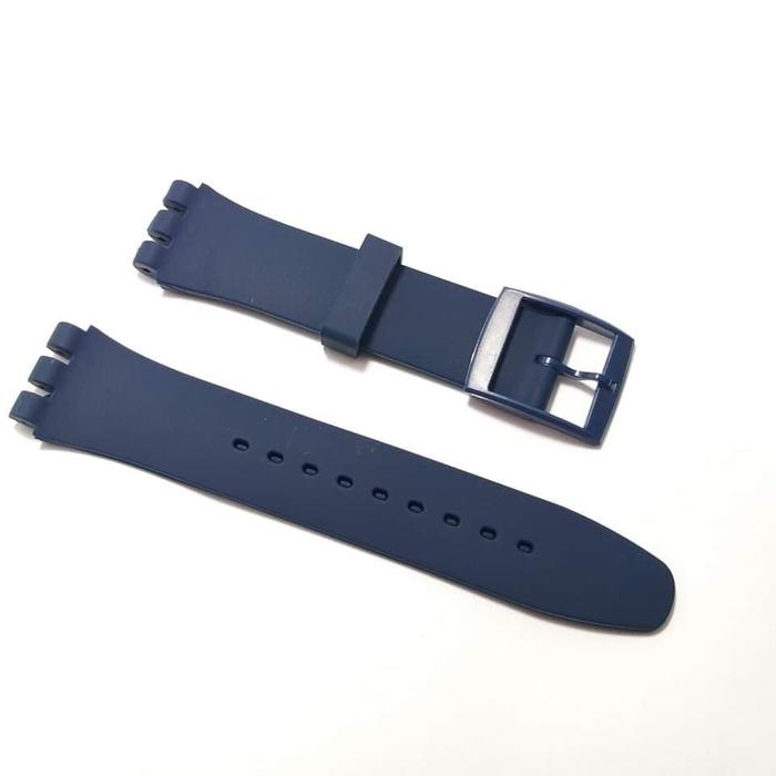 Strap swatch navy blue 19mm Tali swatch irony Diaphane Chrono new Gent