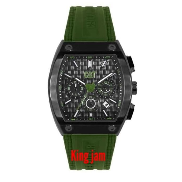 Jam Tangan Caterpillar CAT 07.169.23.123 Original Green Rubber