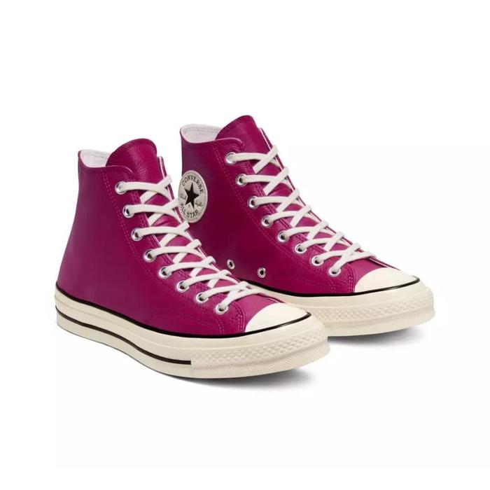 Sepatu Converse Chuck 70 70s Hi Leather Rose Maroon Murah