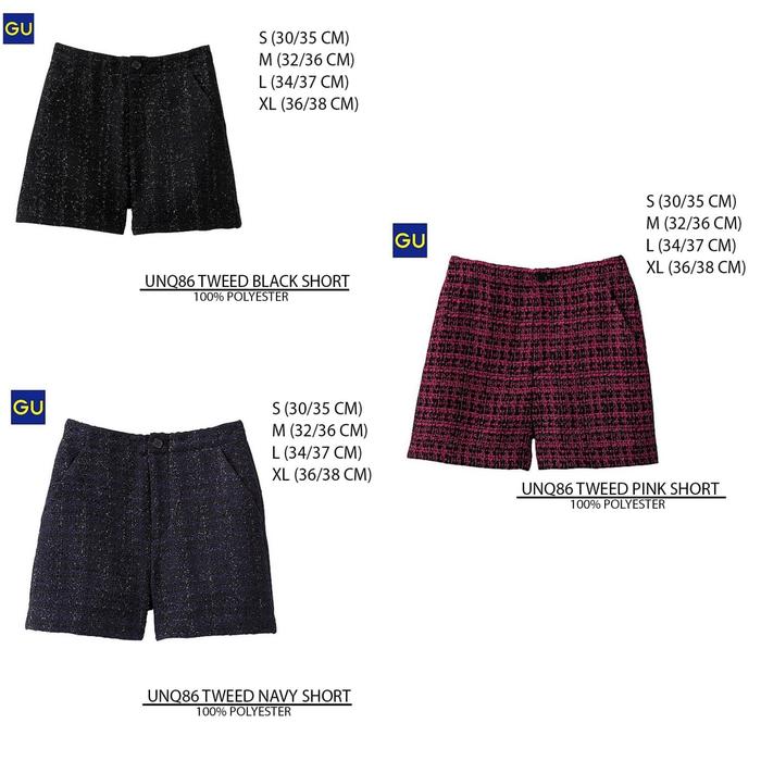 Celana Pendek Uniqlo Tweed Short UNQ86