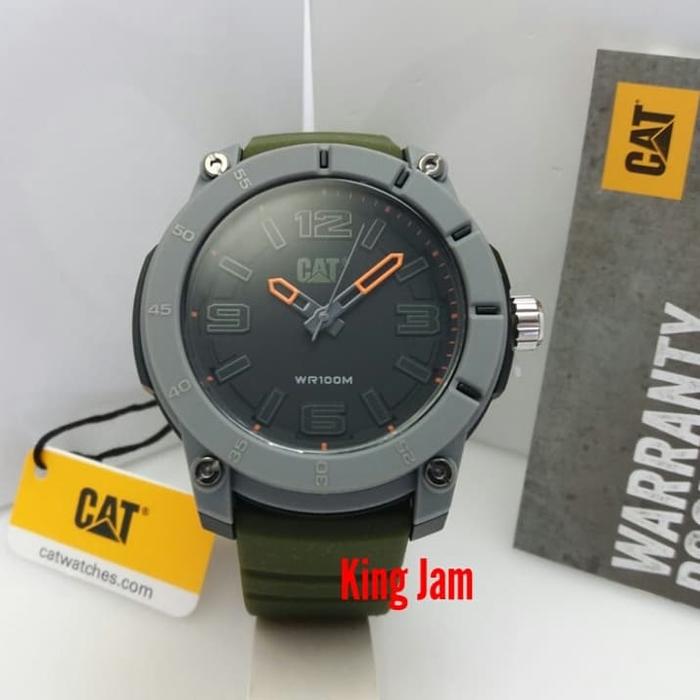 Jam Tangan Caterpillar Cat LG.140.23.124 Original Rubber Green