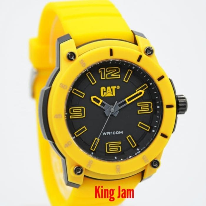 Jam Tangan Caterpillar Cat LG.140.27.127 Original Yellow Rubber