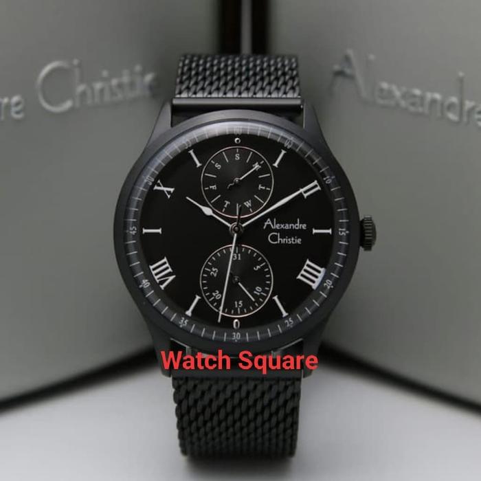 Jam Tangan Pria Alexandre Christie Original AC6437 Black