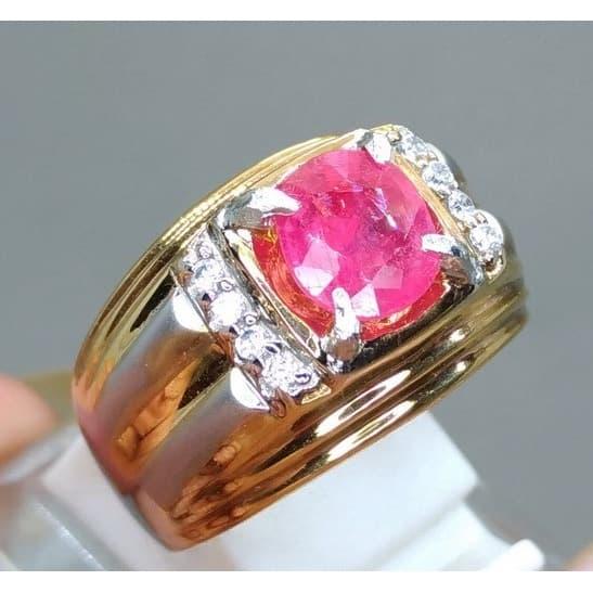 Batu Permata Pink Safir Merah Muda Asli