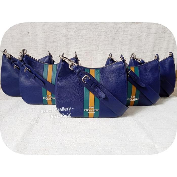 Coach Leather Versity Strap Jess Hobo Cadet Multi
