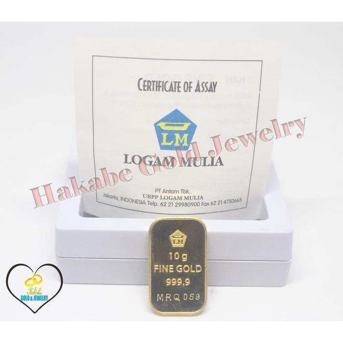 Logam Mulia Antam 10 gram Emas 24Karat Gold Bar Fine Gold 9999