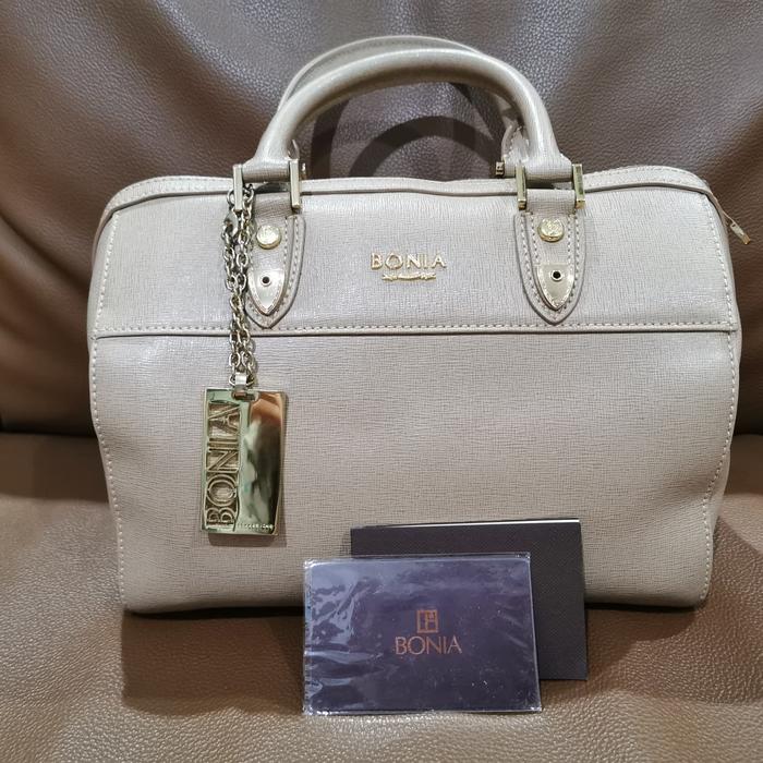 preloved bonia speedy boston creme