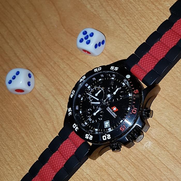 Jam Tangan Swiss Army Black Edition CHRONOGRAPH