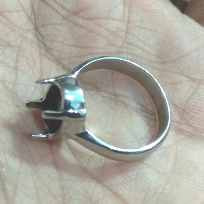 Emban Cincin Ikat Batu Permata Bahan Monel Handmade